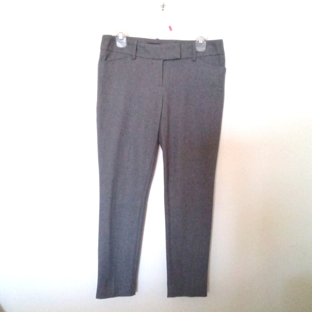 Massimo Marled Grey Tapered Leg Low Rise Dress Pant Size 6 Womens